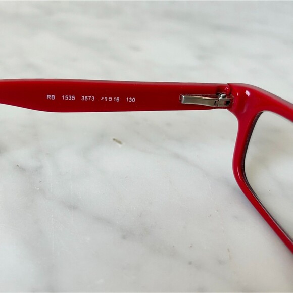 Ray-Ban Junior Kids Eyeglass Frames 1535 Lot of 2 Red/Black+Blue/Green 48-16-130 - Picture 5 of 14